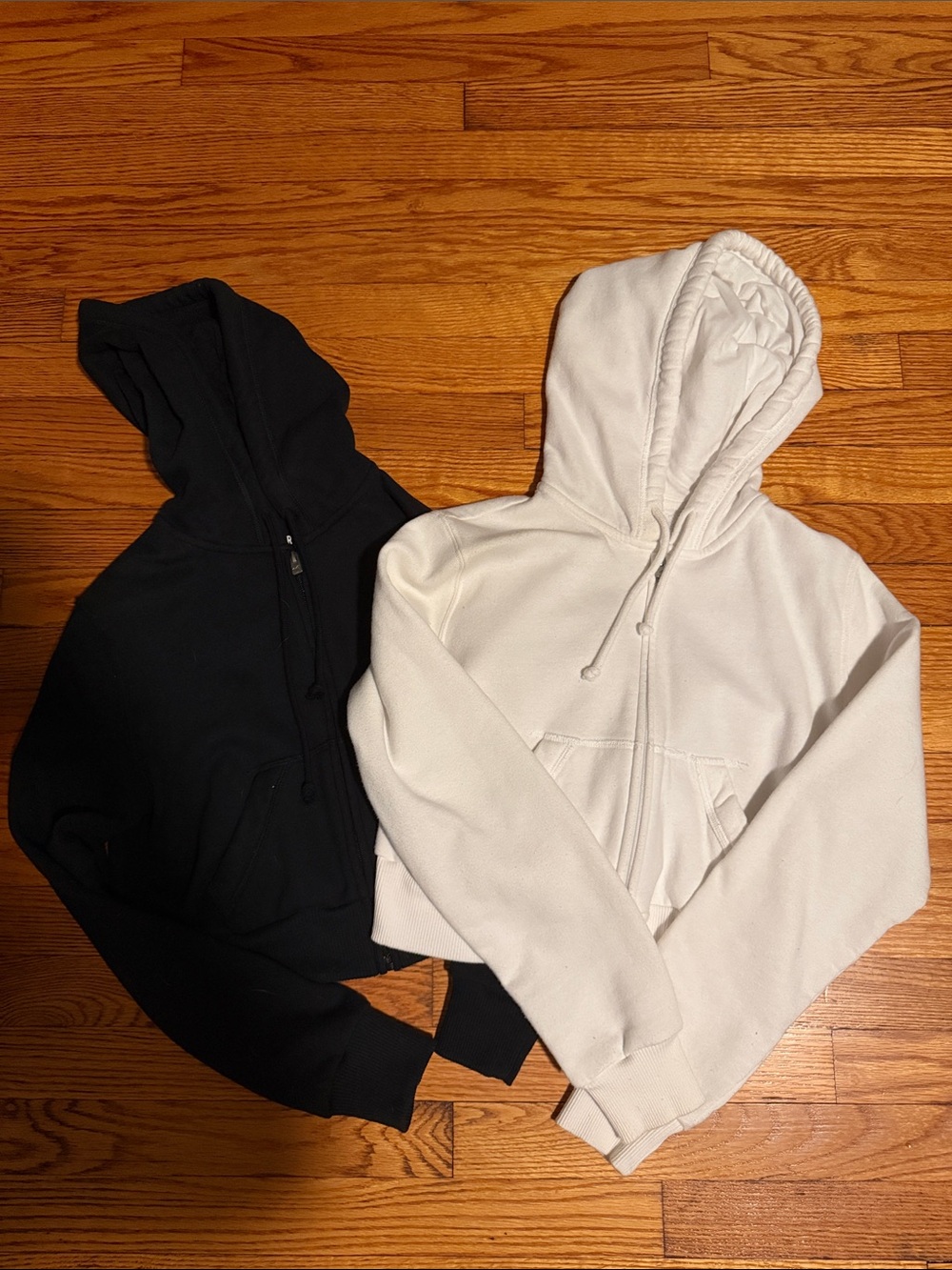 Lot of 2 Cropped Hollister Zip Up Hoodies